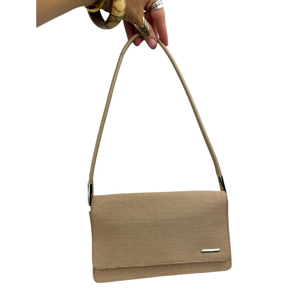 90's NINE WEST beige woven small shoulder bag - Picture 9 of 9